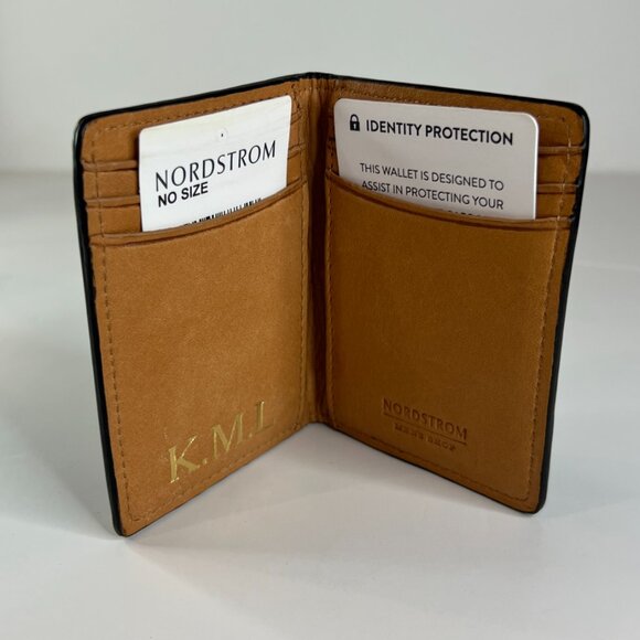 Nordstrom Black Leather Card Holder - Picture 4 of 4